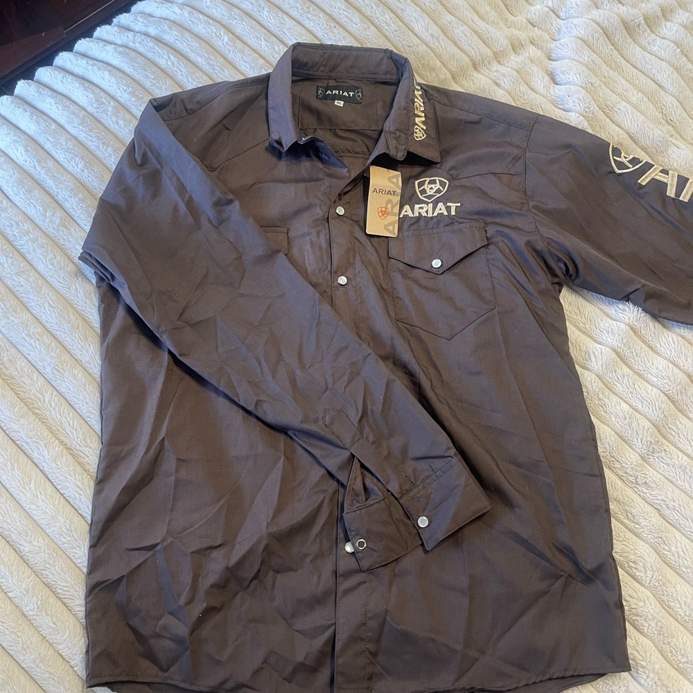 Ariat Dark Brown Button-Up Shirt